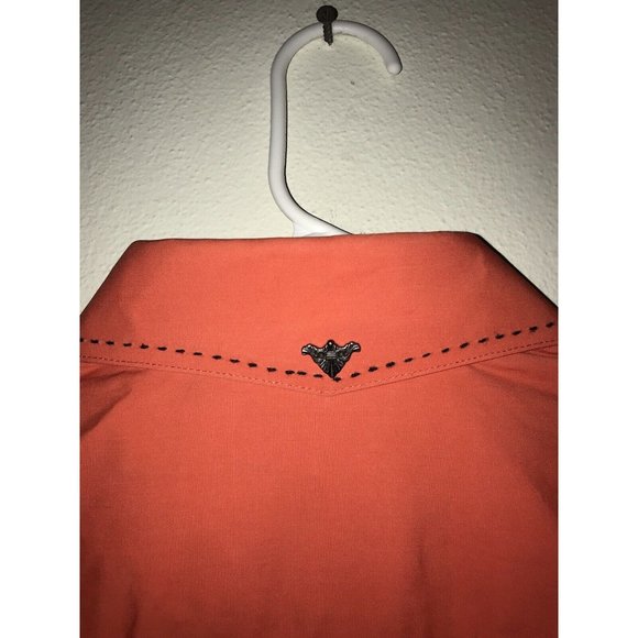 Perruzo Designer Button Up Shirt Mens Large rolled up Long Sleeves Preowned - Picture 5 of 7